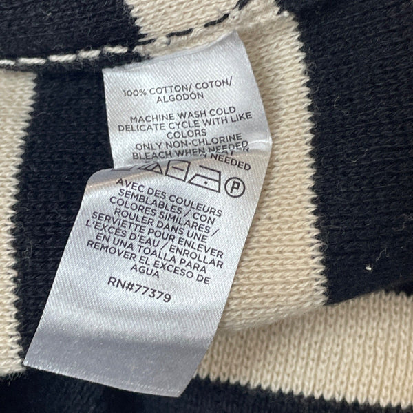 Ann Taylor Women's Factory Black & White Striped Long sleeve Sweater Sz SP