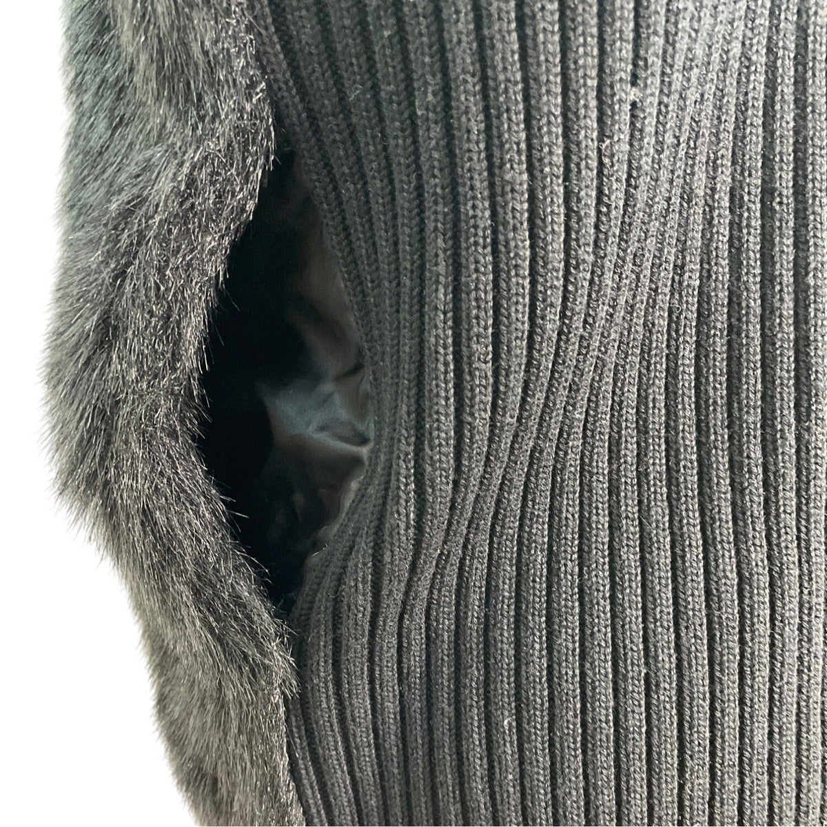 KIKIT Studio Womens Black Faux Fur Vest Full Zip Size L
