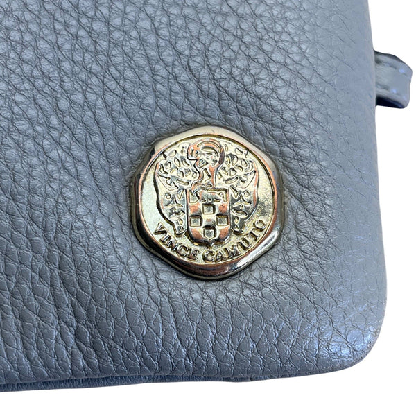 Vince Camuto Women’s Gray Leather With Dual Compartments Crossbody Bag Sz S