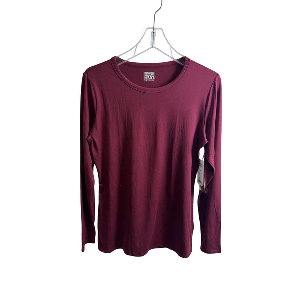 32 Degrees Womens Burgundy Polyester/Spandex Long Sleeve Crew Neck Thermal Top Size L 32 Degrees Womens Burgundy Polyester/Spandex Long Sleeve Crew Neck Thermal Top Size L