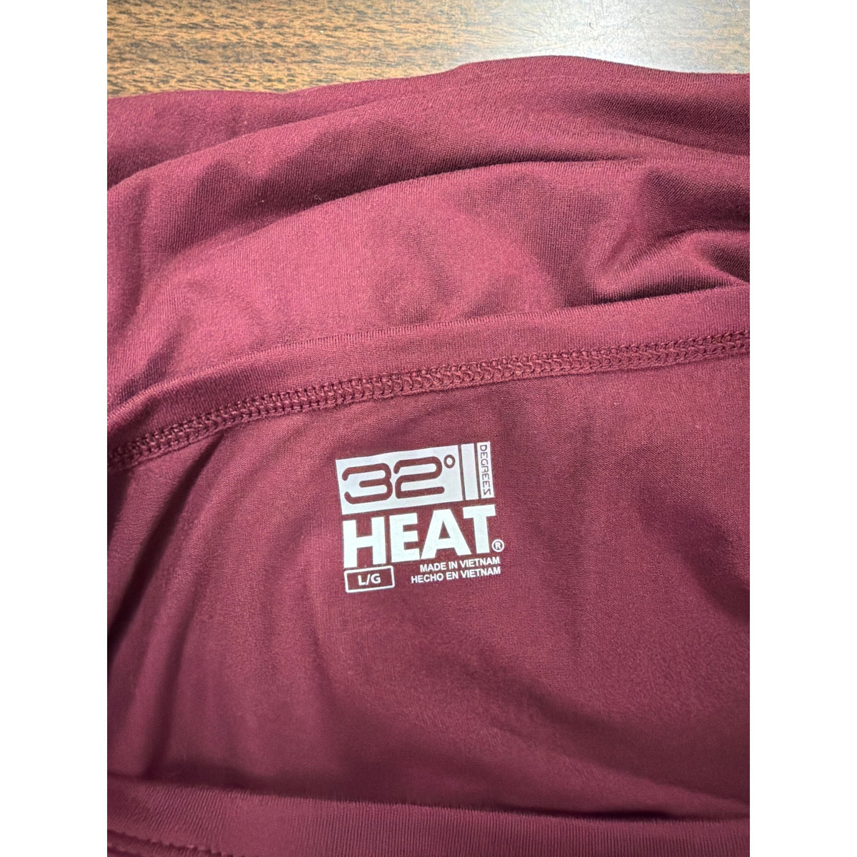 32 Degrees Womens Burgundy Polyester/Spandex Long Sleeve Crew Neck Thermal Top Size L 32 Degrees Womens Burgundy Polyester/Spandex Long Sleeve Crew Neck Thermal Top Size L
