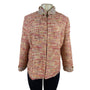 Chicos Women's Multicolor Jacket W/ Pearl & Rhinestone Embellished Collar Size 1