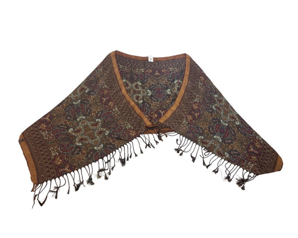 Womens Sheila Paisley Pashmina Shawl Wrap With Fringe