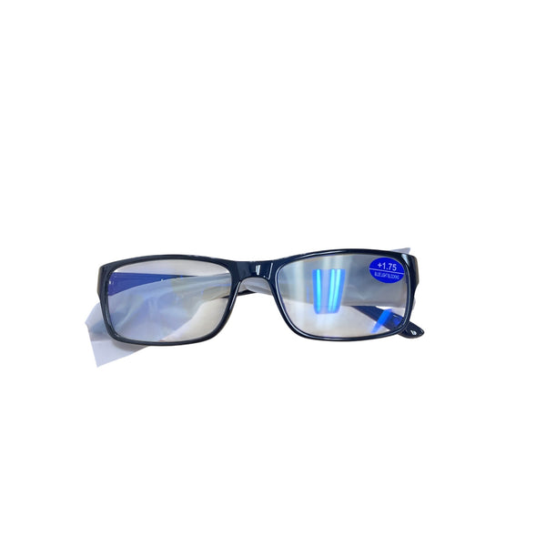 Since In 1970 Unisex Tortoise/Clear/Black Blue Light Readers +1.75 Lightweight Glasses