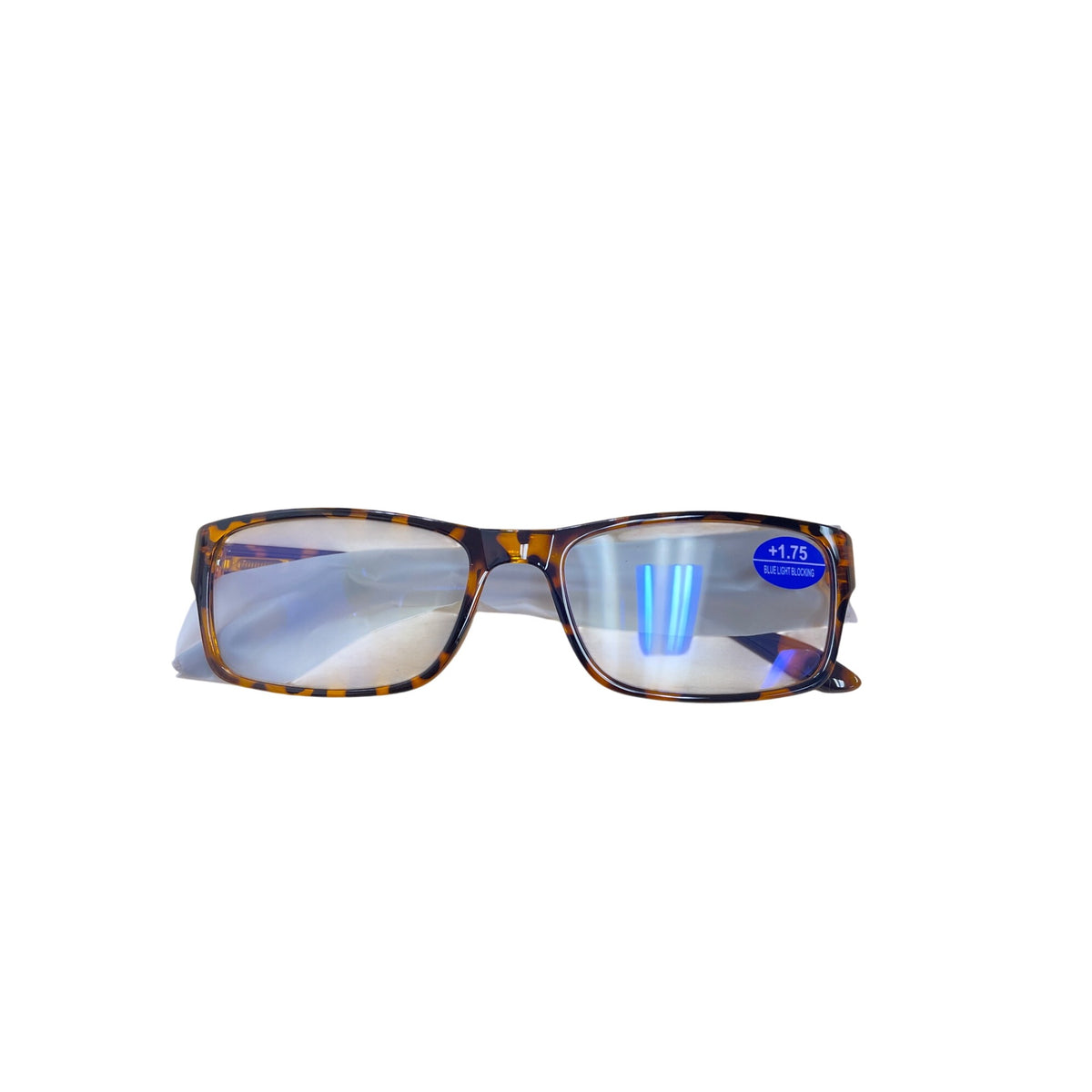 Since In 1970 Unisex Tortoise/Clear/Black Blue Light Readers +1.75 Lightweight Glasses