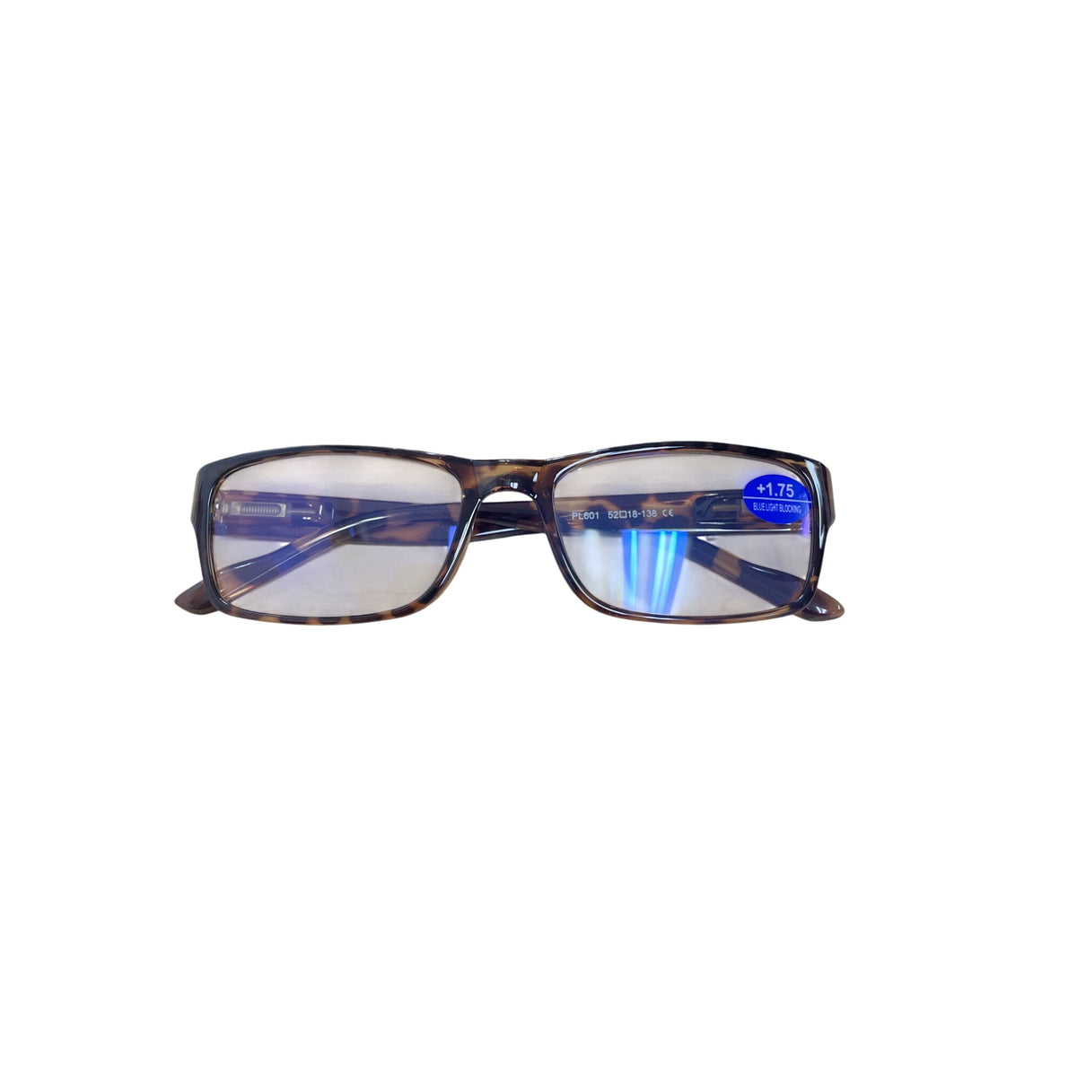 Since In 1970 Unisex Tortoise/Clear/Black Blue Light Readers +1.75 Lightweight Glasses