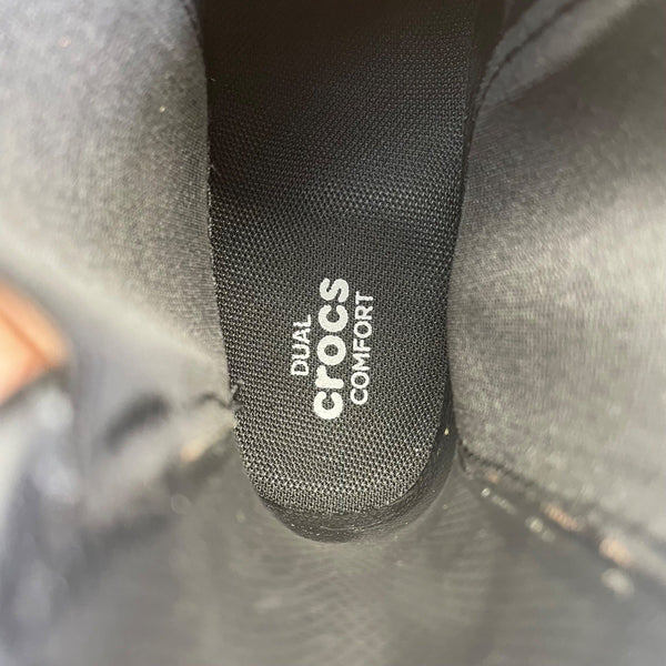Crocs Women’s Black Elastic Side Panels Waterproof Chelsea Rain Boots Size W9