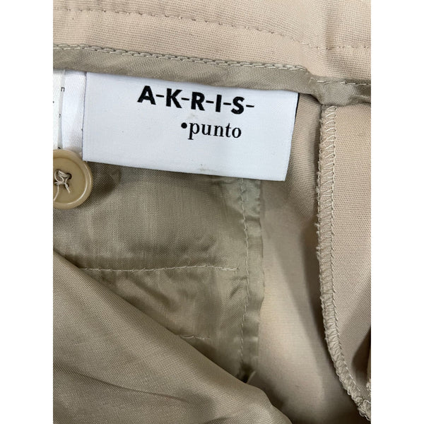 Akris Punto Womens Beige Ankle Pants Size 8 Cotton Nylon Blend New