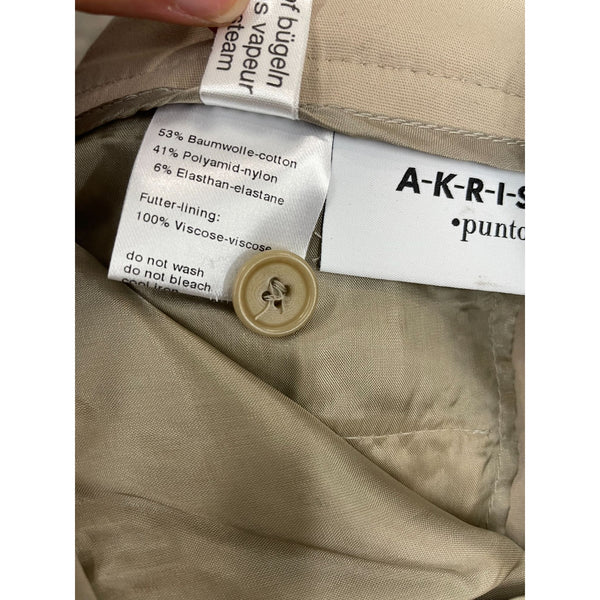 Akris Punto Womens Beige Ankle Pants Size 8 Cotton Nylon Blend New