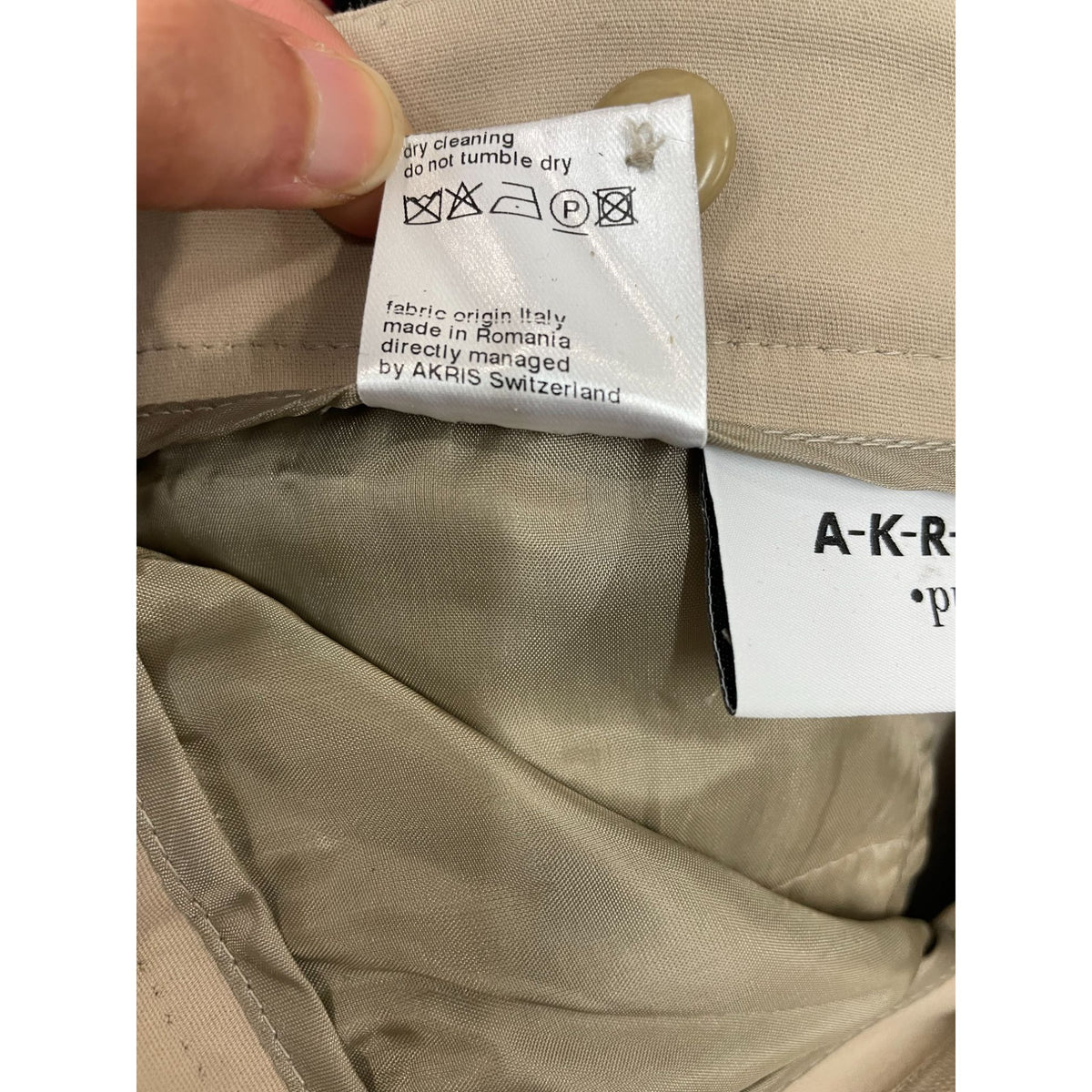 Akris Punto Womens Beige Ankle Pants Size 8 Cotton Nylon Blend New