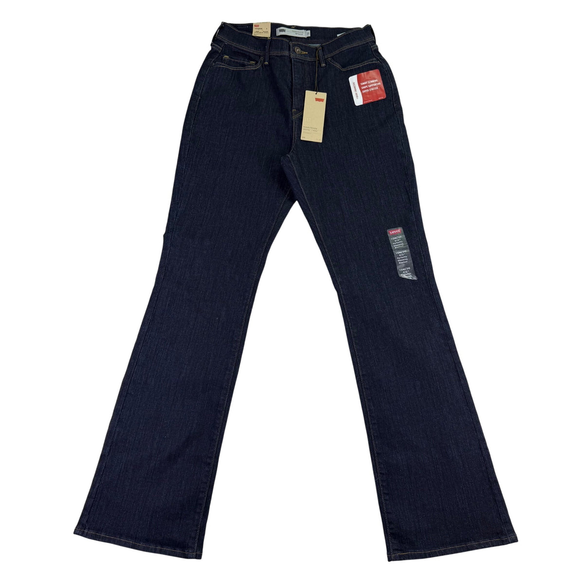 Levis Womens Dark Wash Denim Bootcut Jeans Mid Rise Slimming Size 10 Medium Fit