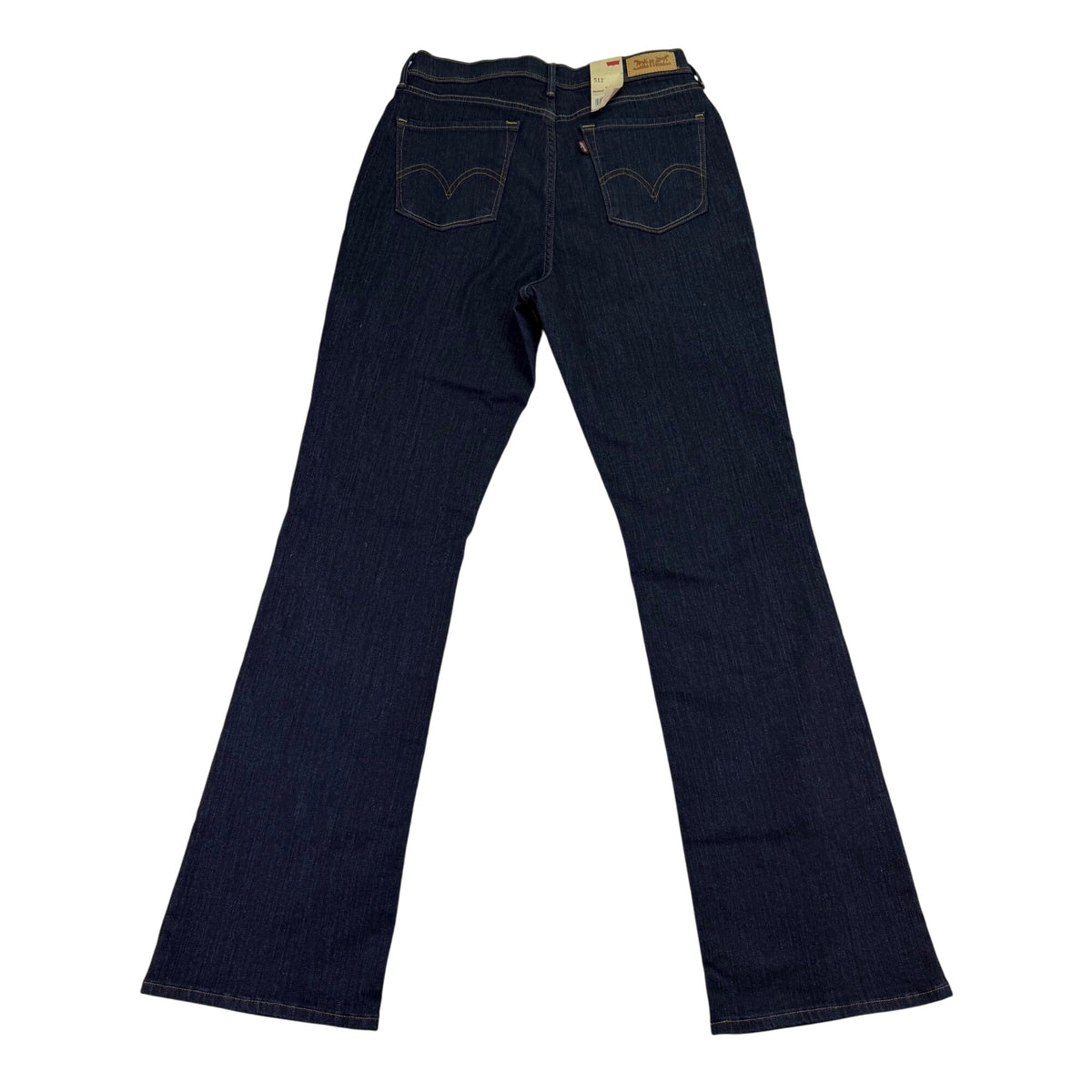 Levis Womens Dark Wash Denim Bootcut Jeans Mid Rise Slimming Size 10 Medium Fit