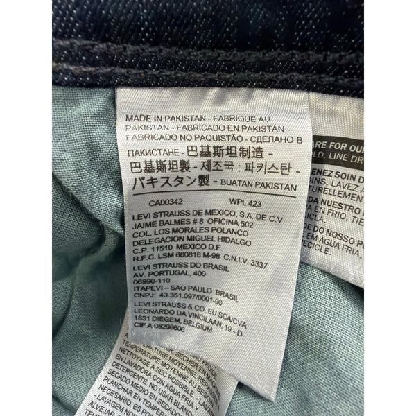 Levis Womens Dark Wash Denim Bootcut Jeans Mid Rise Slimming Size 10 Medium Fit