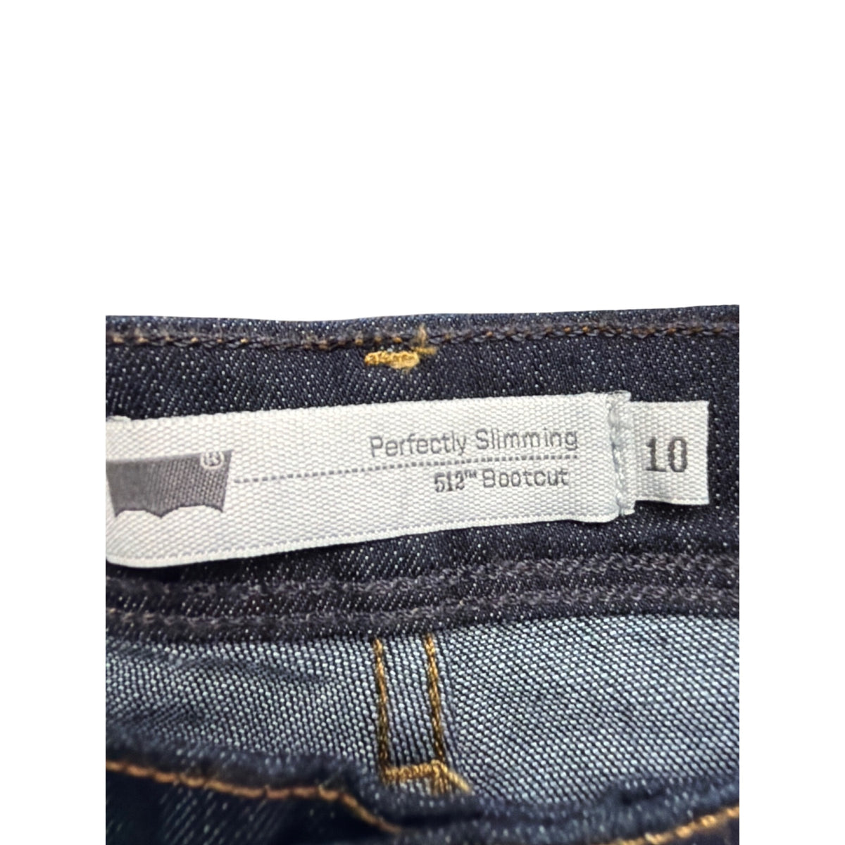 Levis Womens Dark Wash Denim Bootcut Jeans Mid Rise Slimming Size 10 Medium Fit