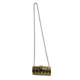 Vintage 80s Lisette Women's Silver And Gold Chain Strap Evening Clutch Sz M