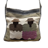 Handmade Cotton & Wool Blend Woven Crossbody Bag Colorful Design Boho Size L