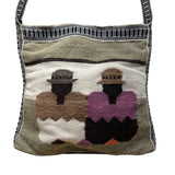 Handmade Cotton & Wool Blend Woven Crossbody Bag Colorful Design Boho Size L