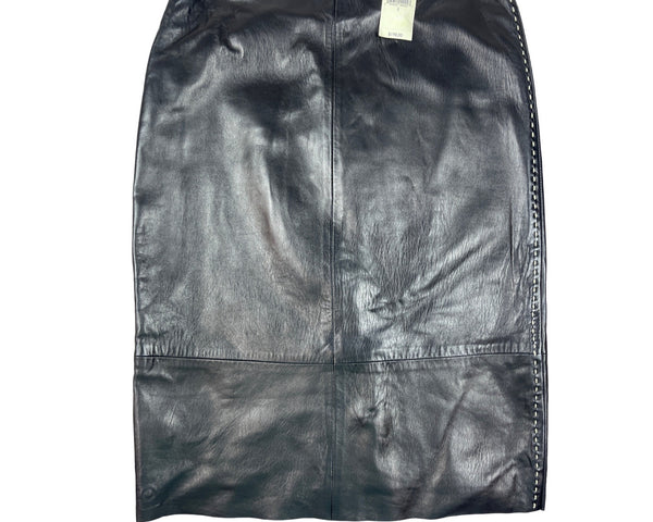 Banana Republic Black Leather Tube Skirt Szize 2 (EU 32) - NWT