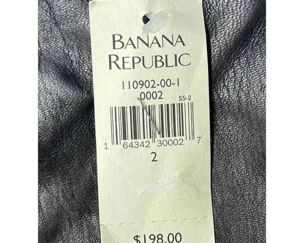 Banana Republic Black Leather Tube Skirt Szize 2 (EU 32) - NWT
