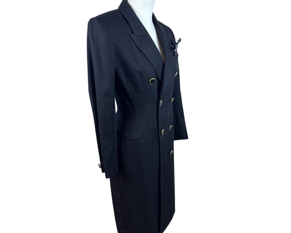 Geoffrey Craig Double Breasted Women's Black Blazer Dress Size 2P