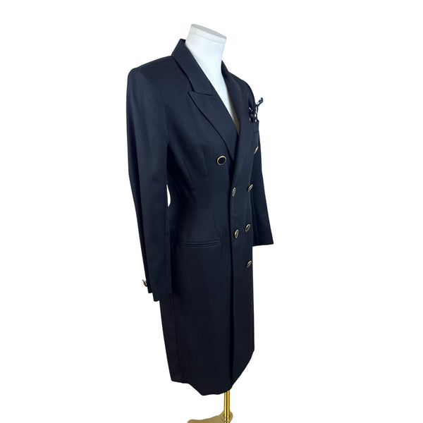 Geoffrey Craig Double Breasted Women's Black Blazer Dress Size 2P