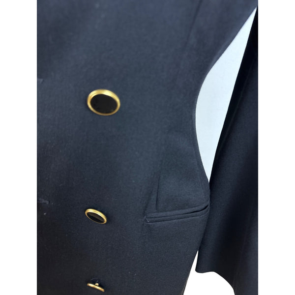 Geoffrey Craig Double Breasted Women's Black Blazer Dress Size 2P