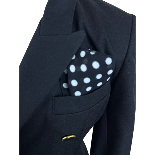 Geoffrey Craig Double Breasted Women's Black Blazer Dress Size 2P