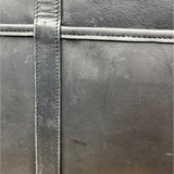 Vintage Coach Black Leather Shoulder Straps & Gold-Tone Hardware Tote Bag Sz L