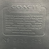 Vintage Coach Black Leather Shoulder Straps & Gold-Tone Hardware Tote Bag Sz L