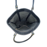 Vintage Coach Black Leather Shoulder Straps & Gold-Tone Hardware Tote Bag Sz L