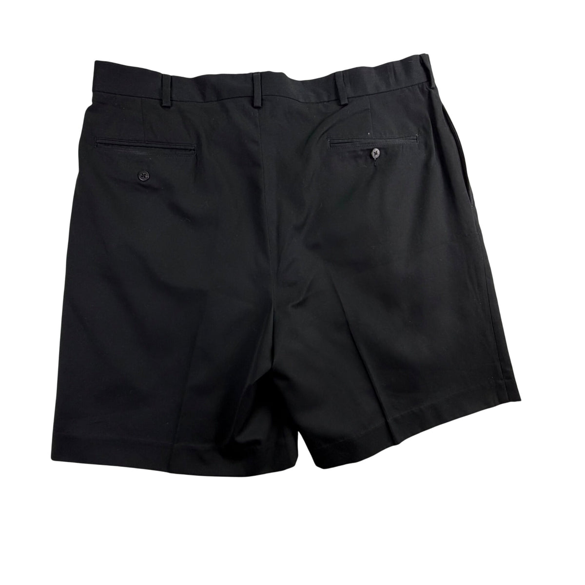 Polo Golf Mens Black Polyester Pleated Shorts Classic Fit Lightweight Size 38