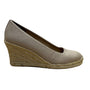 J Crew Women’s Grey Flax Canvas Espadrille Wedge Shoes Size 7