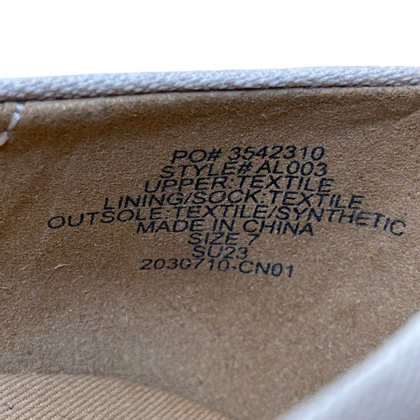 J Crew Women’s Grey Flax Canvas Espadrille Wedge Shoes Size 7