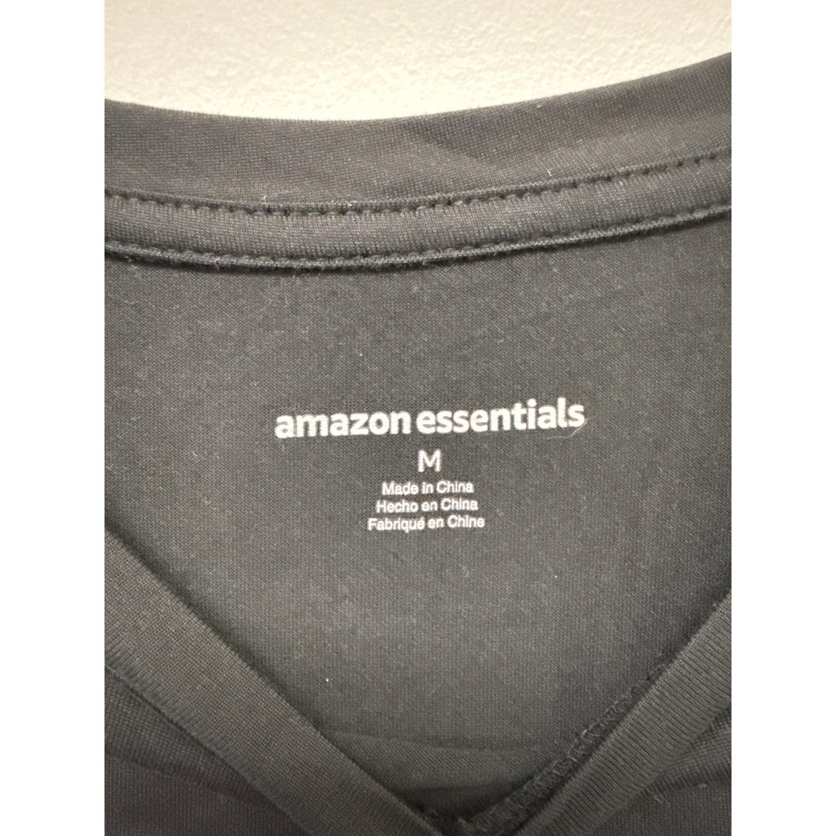Amazon Essentials Womens Black Cotton T-Shirt Medium Casual Lightweight Crew Neck