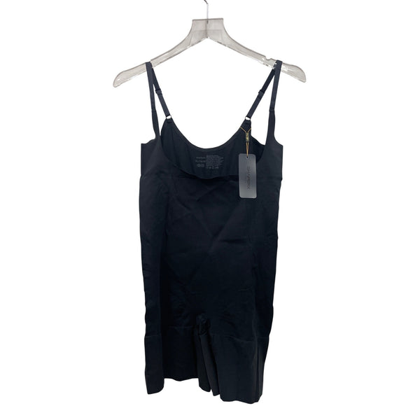 Shaperx Womens Black Nylon Spandex Adjustable Strap Shapewear Bodysuit Size XL