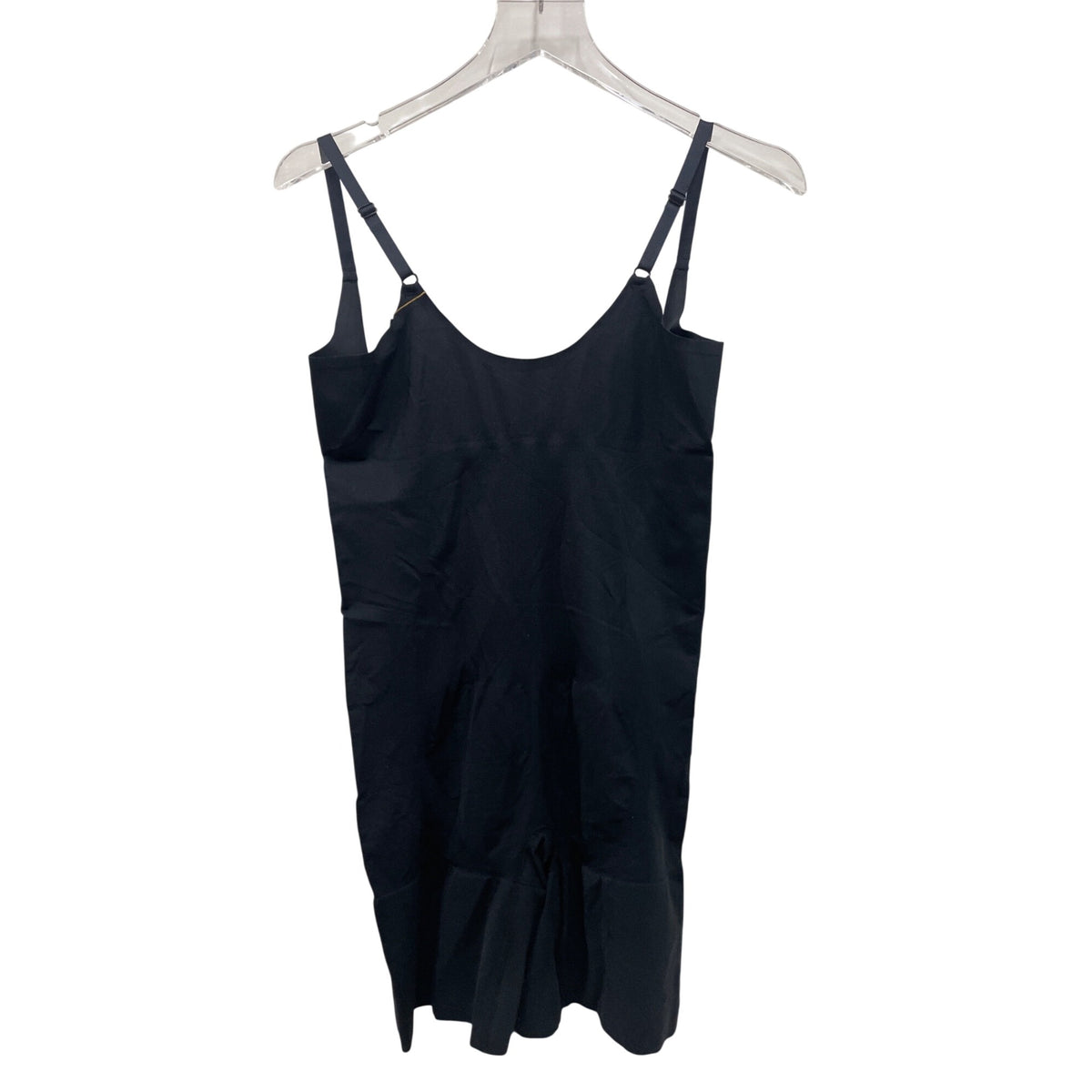 Shaperx Womens Black Nylon Spandex Adjustable Strap Shapewear Bodysuit Size XL