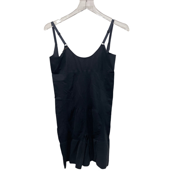 Shaperx Womens Black Nylon Spandex Adjustable Strap Shapewear Bodysuit Size XL