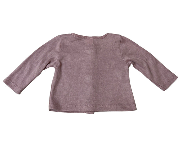 Chickpea Baby Girls Long-Sleeve Knit Cardigan 0-3M Pink