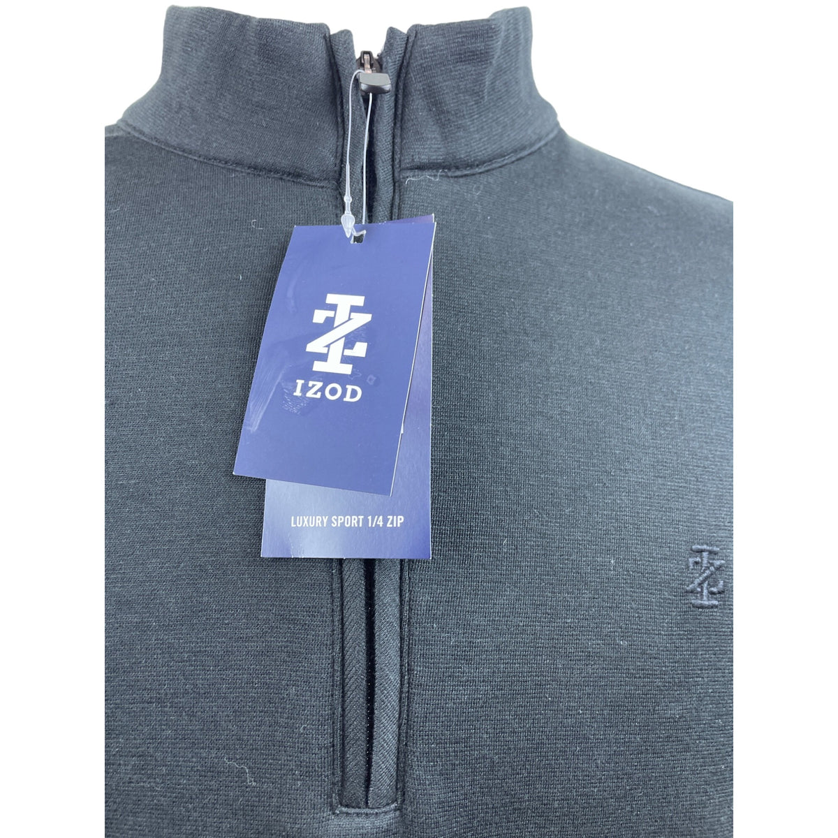 Izod Men’s Black Turtle Neck Zip Up Sweater Sz L - NWT