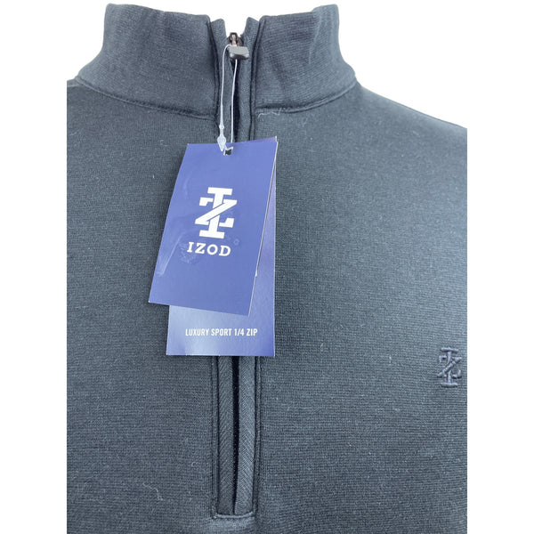 Izod Men’s Black Turtle Neck Zip Up Sweater Sz L - NWT