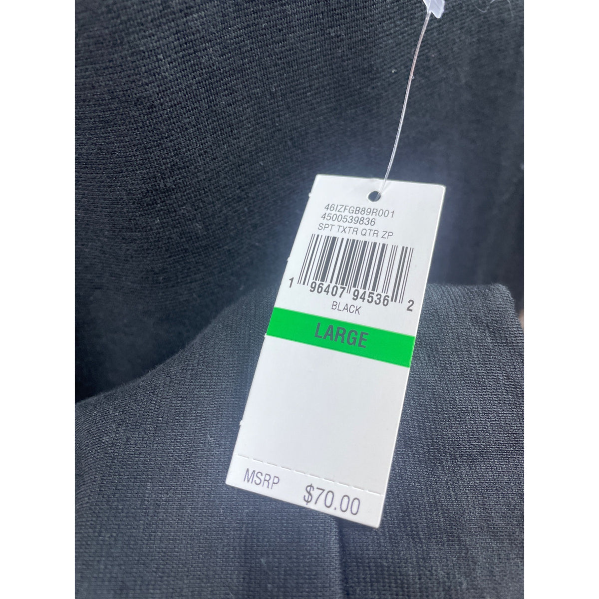 Izod Men’s Black Turtle Neck Zip Up Sweater Sz L - NWT