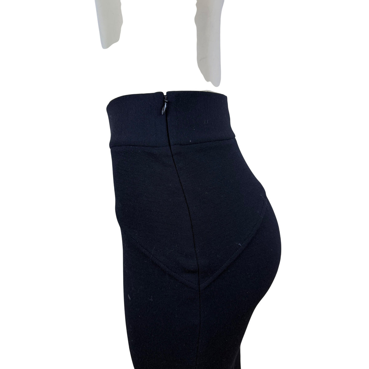 Diane VonFurstenberg Black Wool Blend Pencil Skirt High Waist Design Sz 4