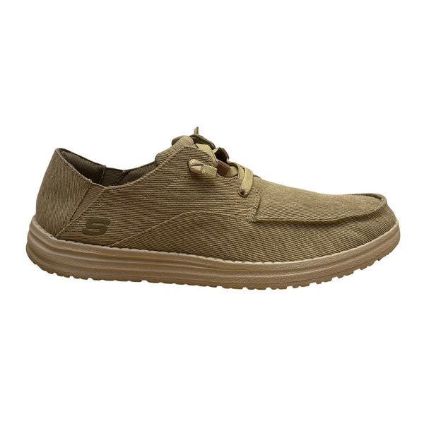 Skechers Mens Grey Casual Canvas Comfort Air-Cooled Memory Foam Shoes Size 10