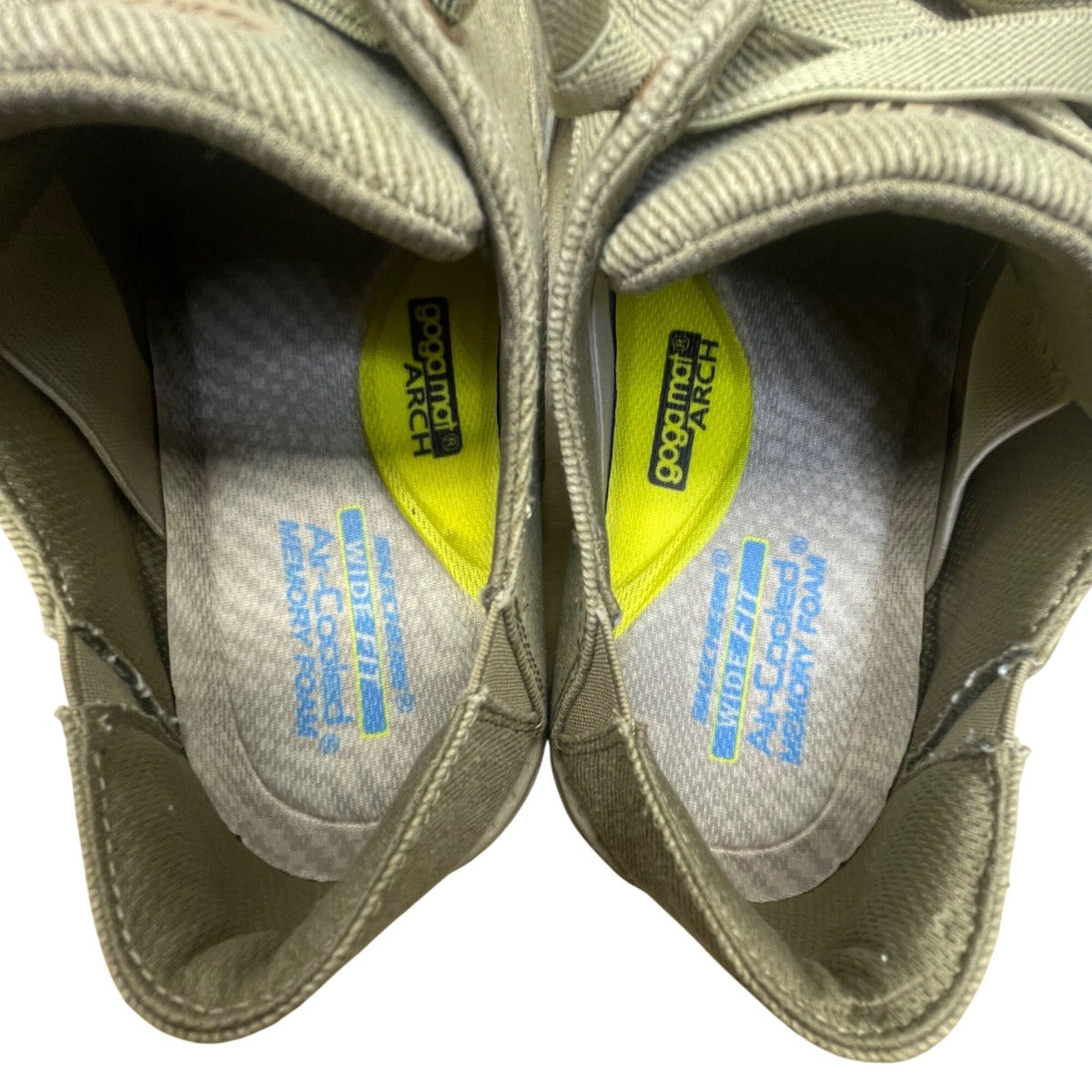 Skechers Mens Grey Casual Canvas Comfort Air-Cooled Memory Foam Shoes Size 10