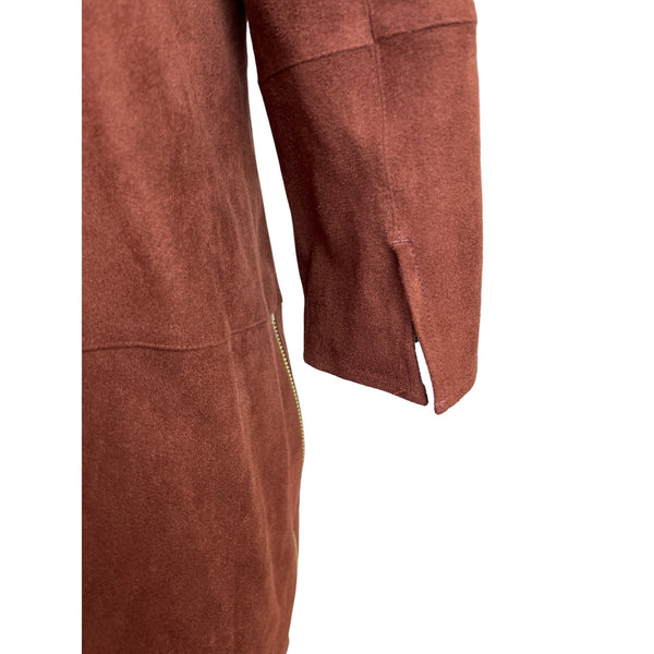 Chico’s Women's Brown Open Front Jacket 3/4 Sleeve Lightweight Elegant Size 2