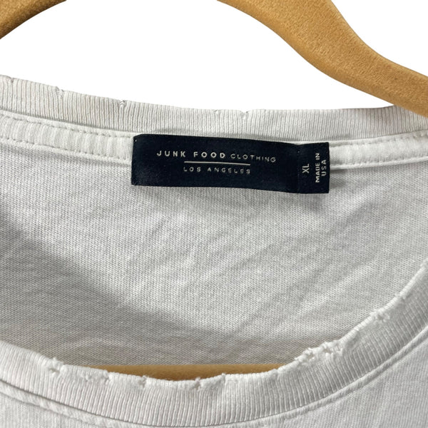 Junk Food Mens White Cotton Graphic T-Shirt Eat Our Dust Route 66 XL Casual Fit