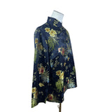 Lord & Taylor Women’s Black Satin Floral Brocade Jacket Size L/XL