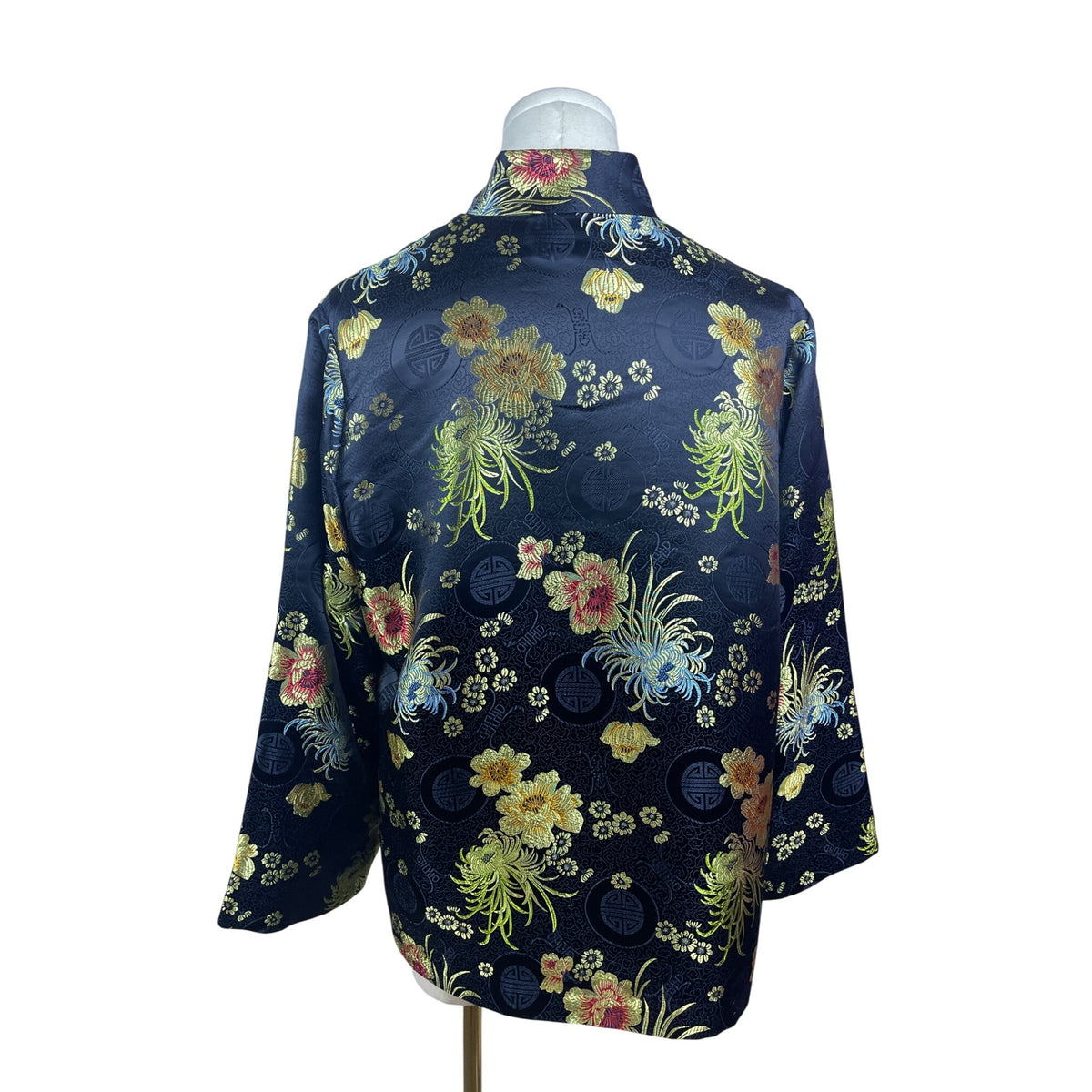 Lord & Taylor Women’s Black Satin Floral Brocade Jacket Size L/XL