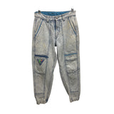 Vintage Levis Regular 12 Acid Wash Cotton/Nylon Denim Pants With Elastic Ankles & Multiple Pockets