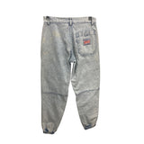 Vintage Levis Regular 12 Acid Wash Cotton/Nylon Denim Pants With Elastic Ankles & Multiple Pockets